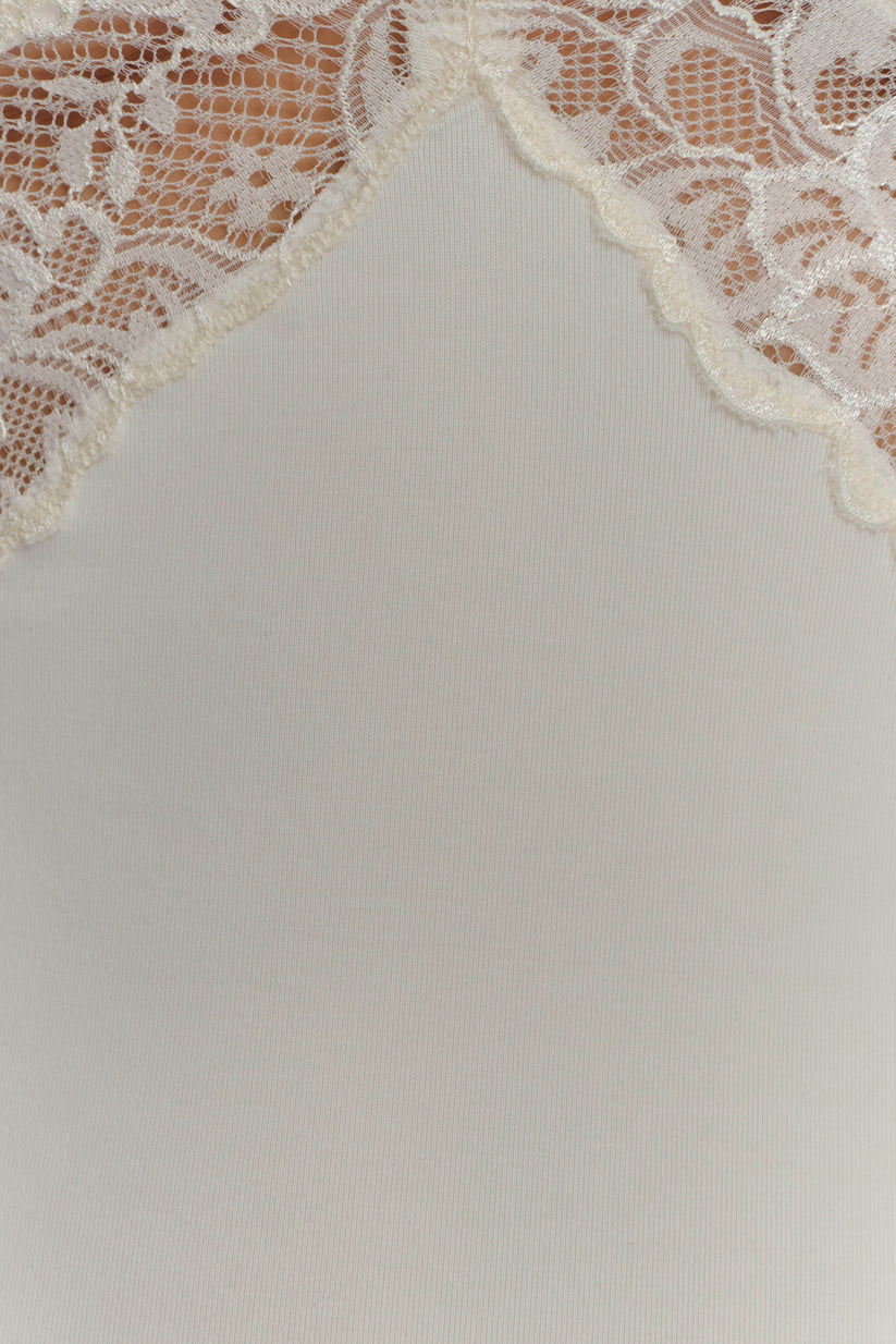 Electra Vestido largo de encaje ajustado - Marfil